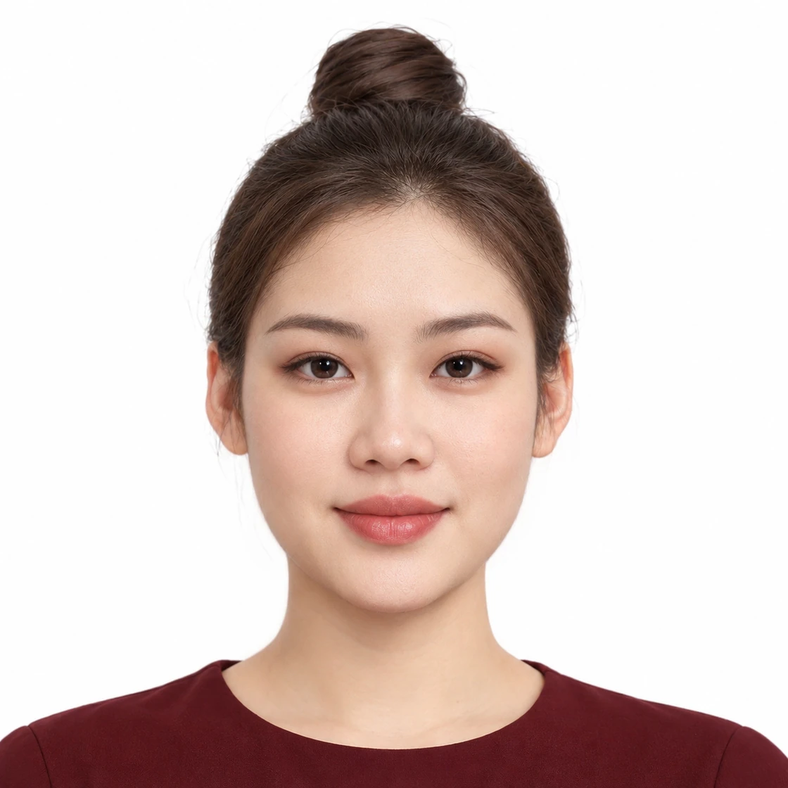 Mẫu ảnh hồ sơ — tóc gọn gàng